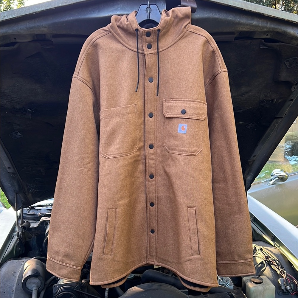 Carhartt Men's brown Rain Defender jacket 2XL